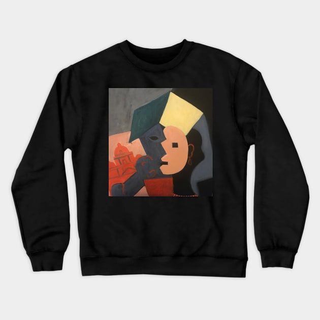 Mrs. Two face travels Crewneck Sweatshirt by Artladyjen